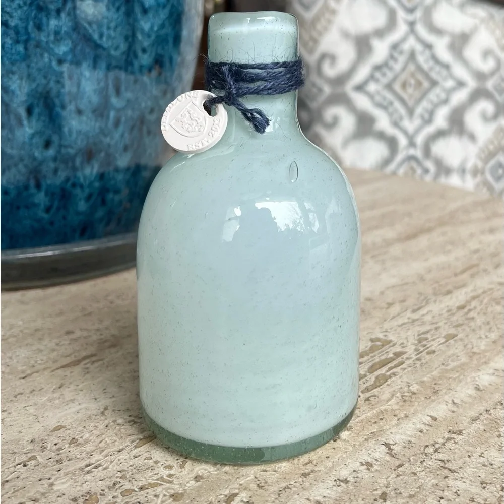 Hand blown Demilune Glass Diffuser Bottle (empty)